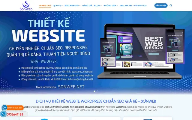 Công Ty Thiết Kế Web Sơn Web tại tphcm website