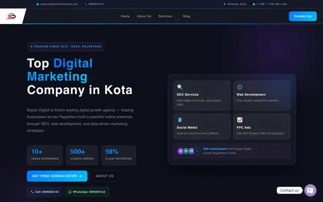 Sopan Digital Studio Website Designer in Kota website