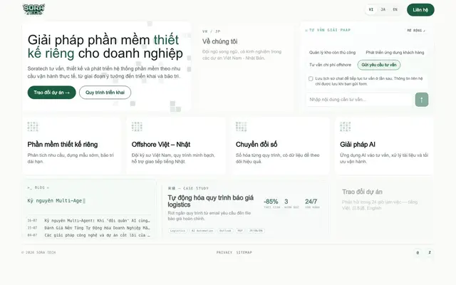 Sora Tech website