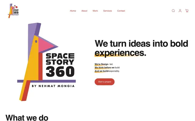 Space Story 360 website