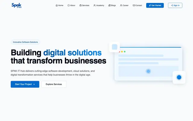 SPAK IT Hub website