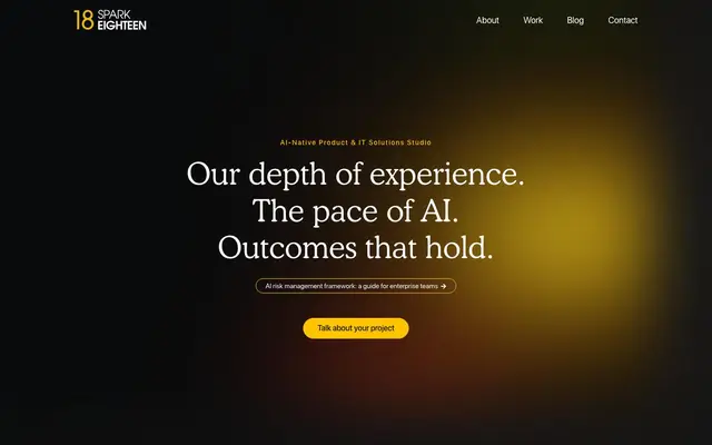 Spark Eighteen website