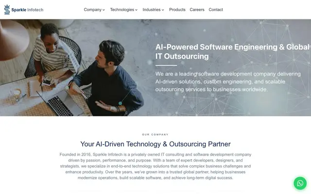 Sparkle Infotech website