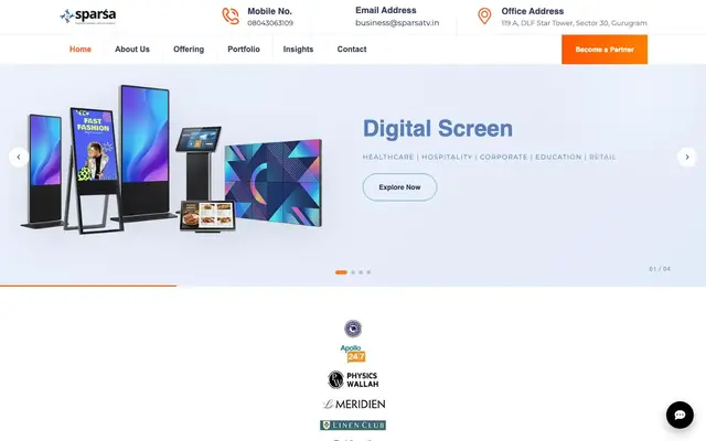 Sparsa Digital Pvt. Ltd. website