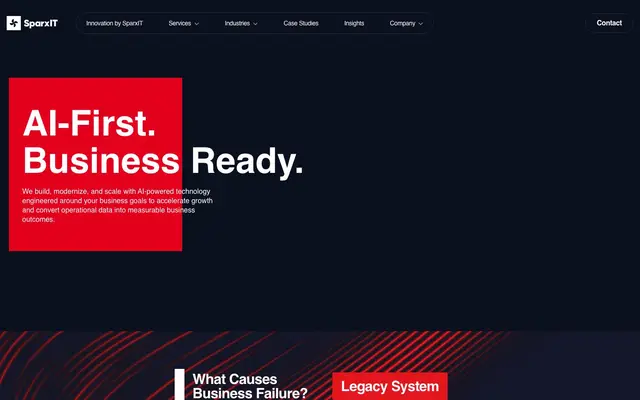 Sparx IT Solutions — Digital Transformation Company website