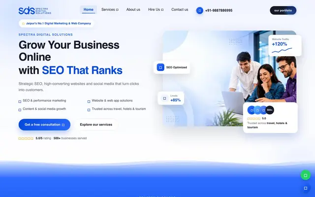 Spectra Digital Solutions website