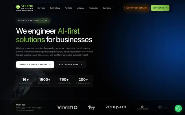 Sphinx Solutions website
