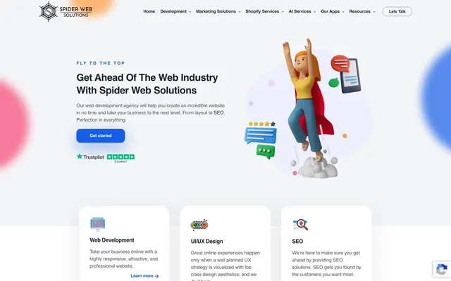 Spider Web Solutions website