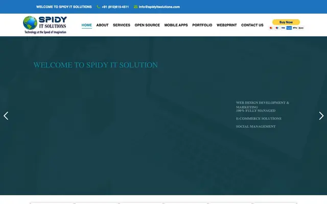 Spidy IT Solutions website