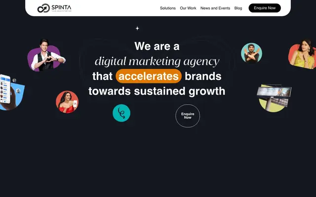 Spinta Digital website