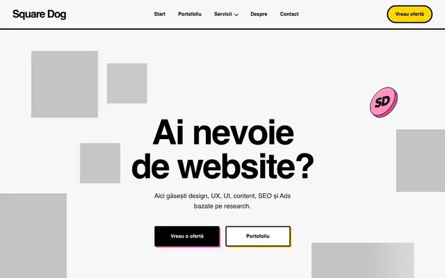 Square Dog Web Design website