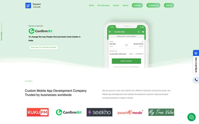 Square Infosoft website