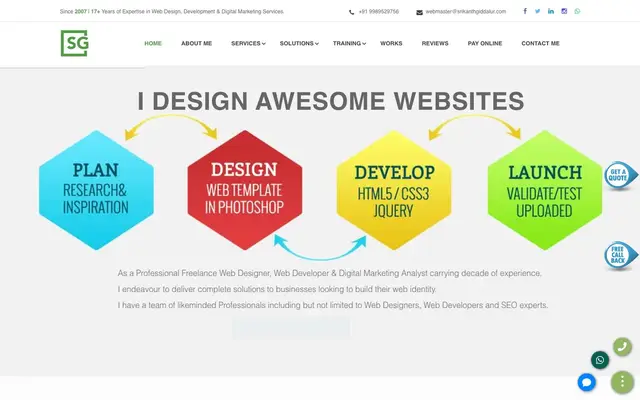 Srikanth Giddalur Webmaster website
