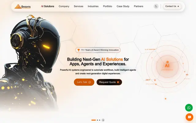 Srishta Technology Pvt. Ltd. website
