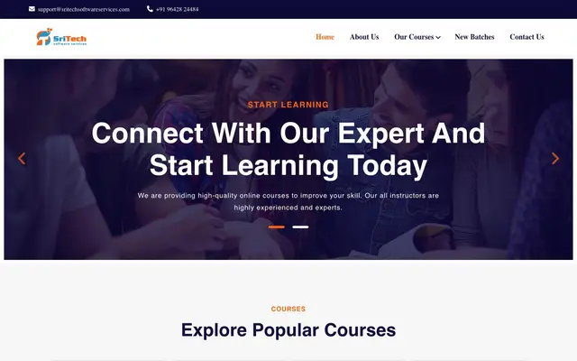 Sritech Software Services website