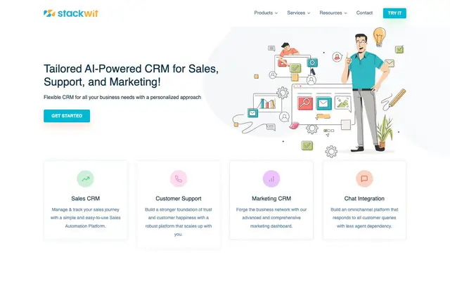 Stackwit CRM & Web Development website