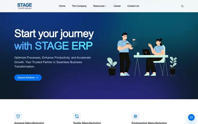 Ecotech Software - STAGE for Apparel Industry. website
