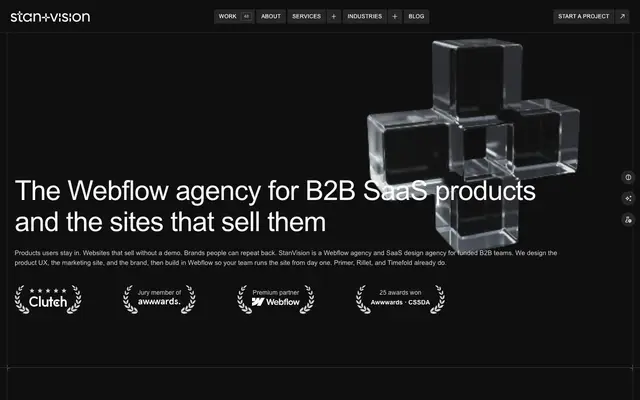 StanVision - UI/UX & Webflow agency for SaaS product & web design website