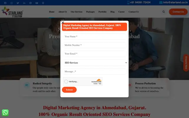 Starland IT Solution website