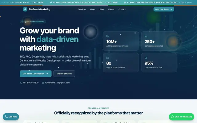 Star Search Marketing website