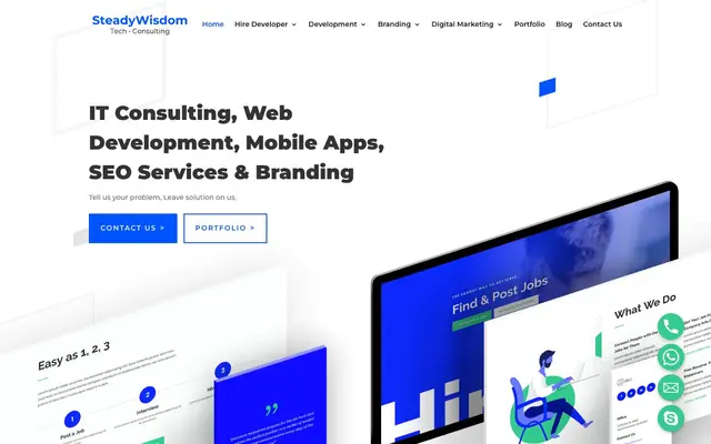 SteadyWisdom Tech Consulting website
