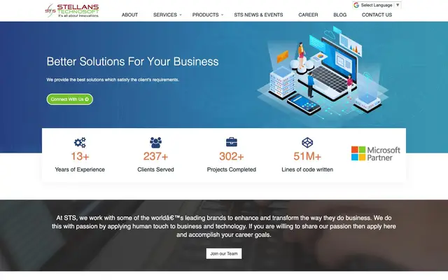 Stellans TechnoSoft Private Limited website