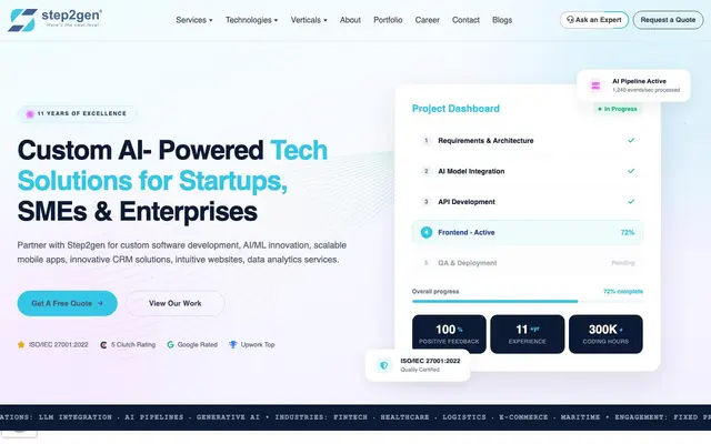Step2gen Technologies Pvt Ltd website