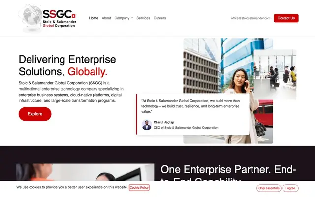 Stoic & Salamander Global Corporation website