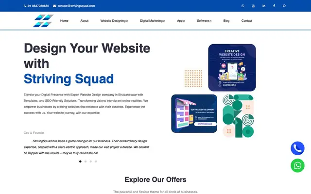 Strivingsquad Web developers website