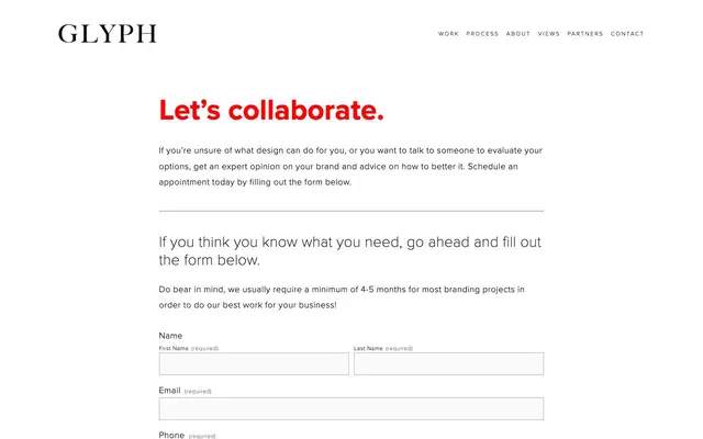Studio Glyph website