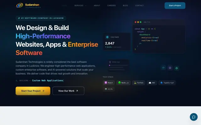 Sudarshan Technologies website