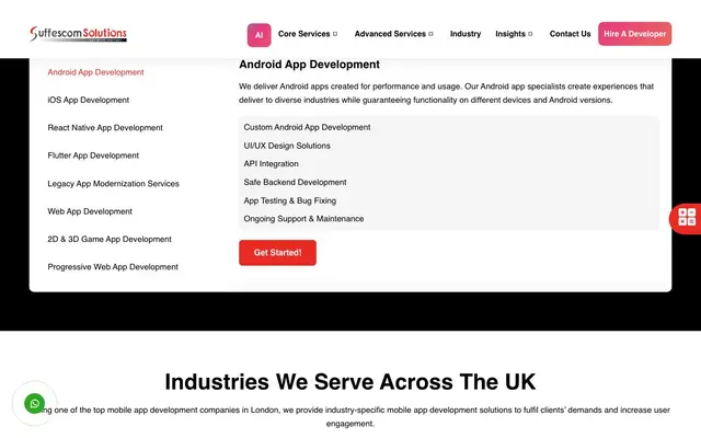 Suffescom UK - Mobile App & Software Development Company in London website