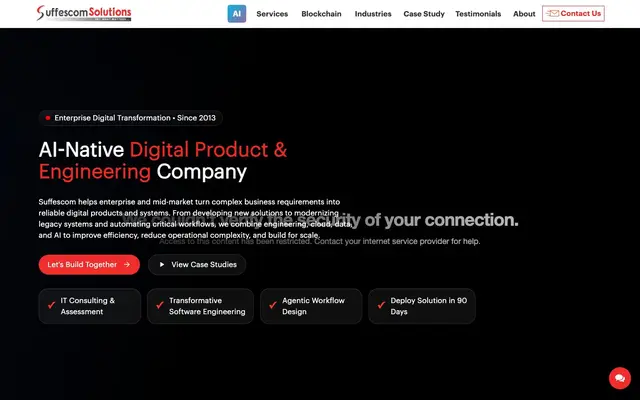 Suffescom Solutions website