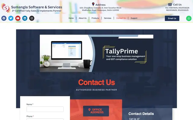 Sumangla Software & Services (Tally Certified Partner) website