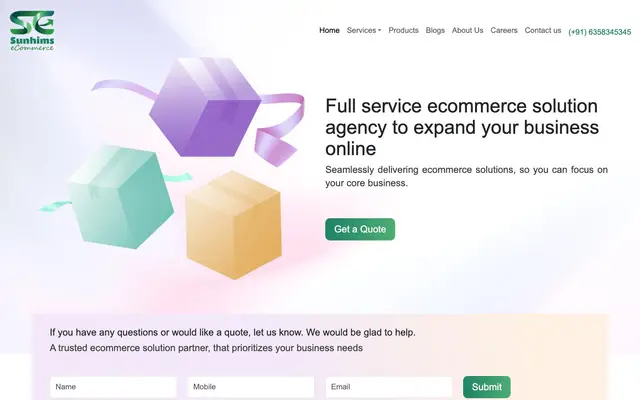 Sunhim Ecommerce Pvt. Ltd website