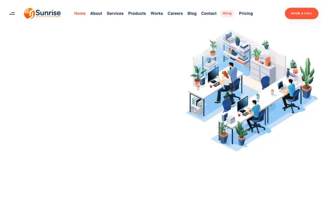 Sunrise Software Development website