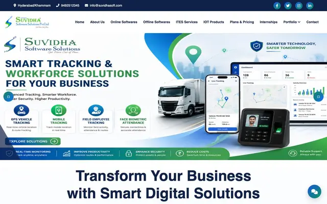 Suvidha Software Solutions website