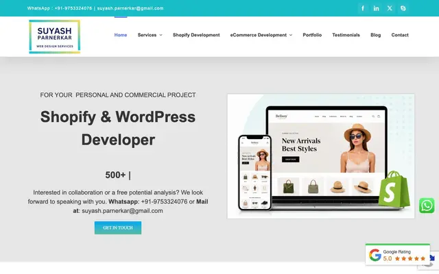 Suyash Parnerkar website