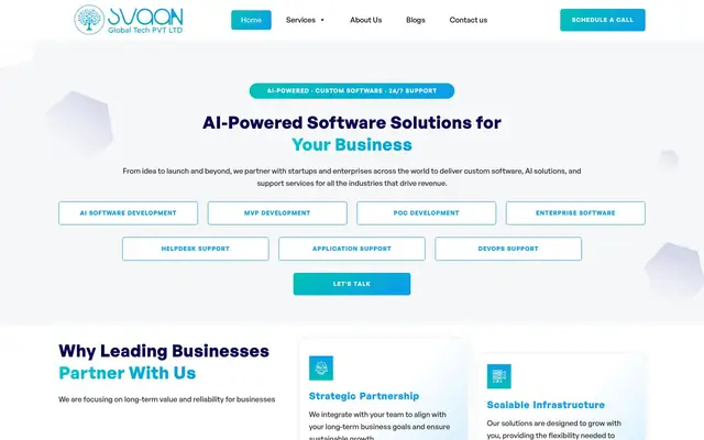 SVaaN Global Tech Pvt Ltd website