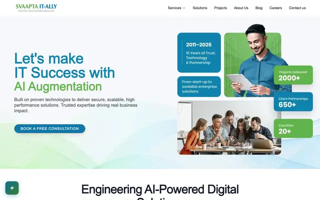 Svaapta It-Ally Solutions Pvt Ltd website