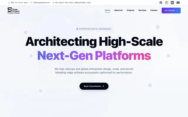 Swap Infotech website