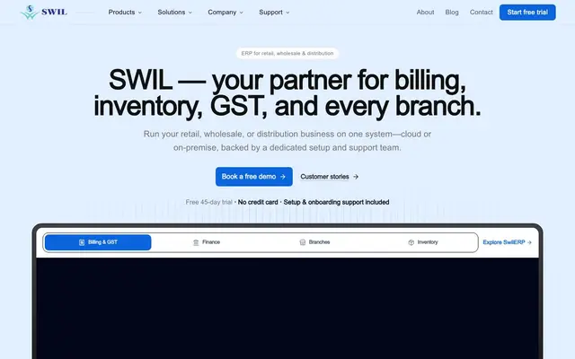 SWIL - SwilERP for Retail & Distribution website