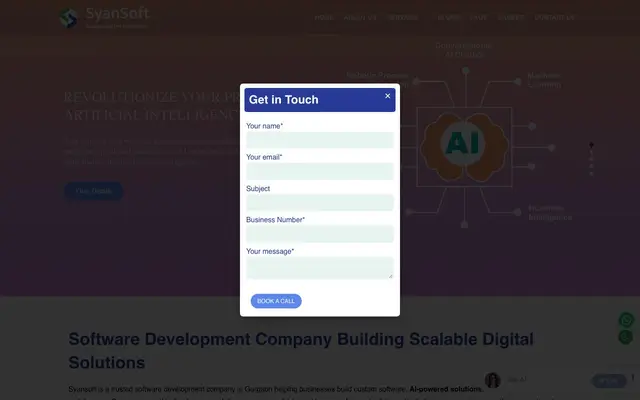 SyanSoft Technologies website