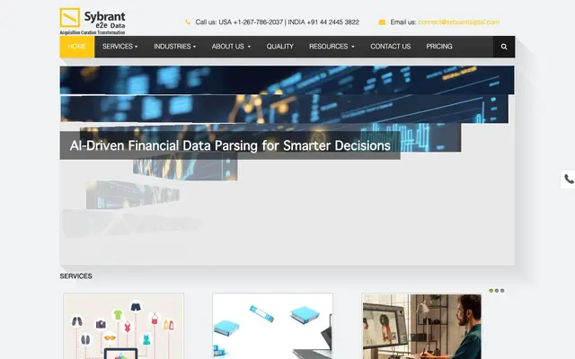 Sybrant Data website