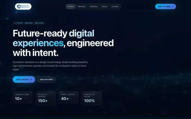Symmetric Solutionz website