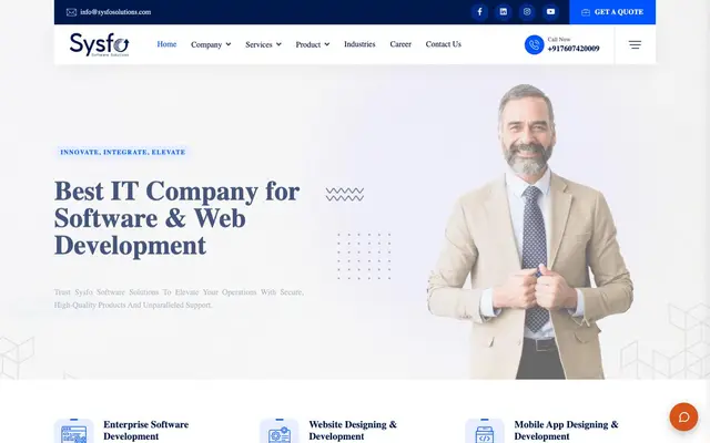 Sysfo Software Solutions Pvt Ltd website