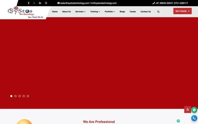 SyStos Technology website