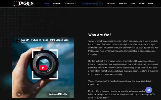 Tagbin Services Pvt. Ltd. website