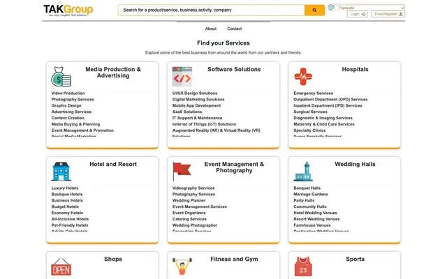 TAKGroup INDIA - Business Listing & Website Services website