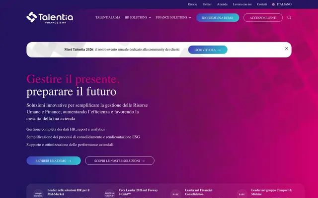 Talentia Software Italia website